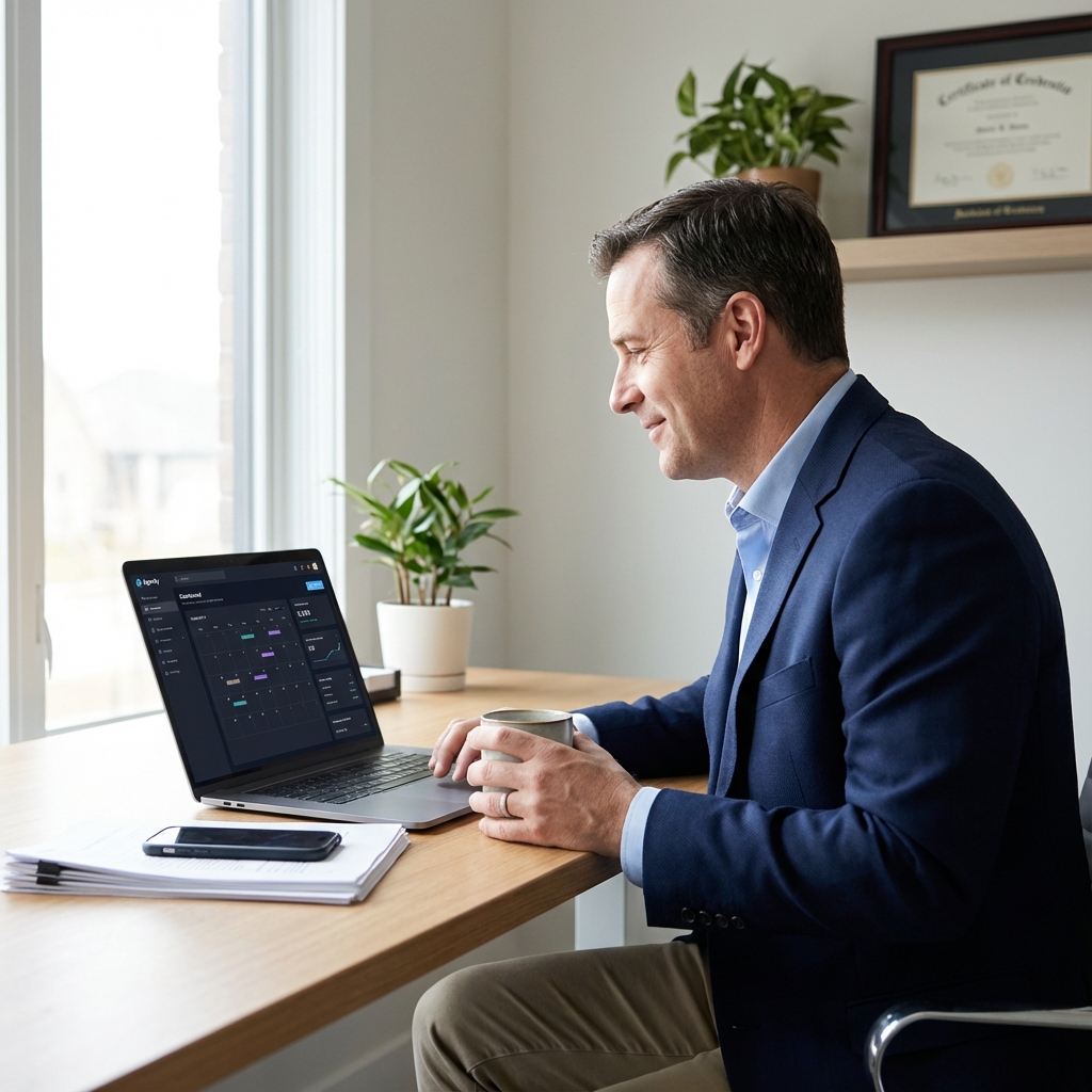 Professional service owner using Agently AI administrative assistant